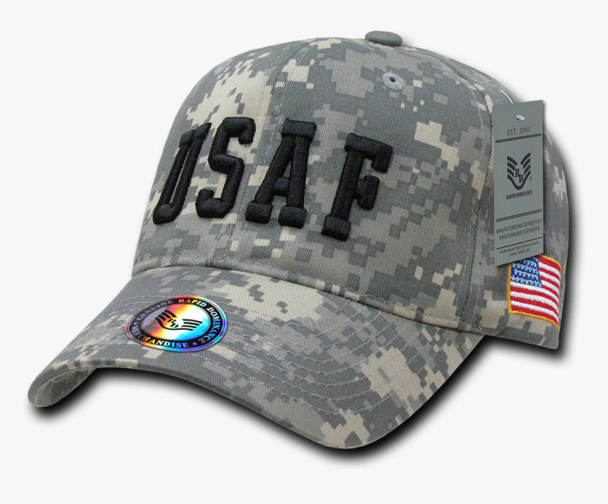 Air Force Cap Usaf Text Digital Camouflage - Usaf Cap, HD Png Download, Free Download