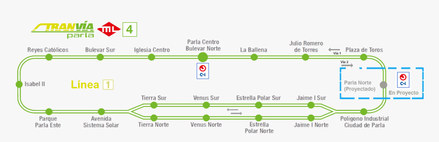 Plano Ml-4 Tranvia De Parla Linea 1 - Plano Del Tranvia De Parla, HD Png Download, Free Download