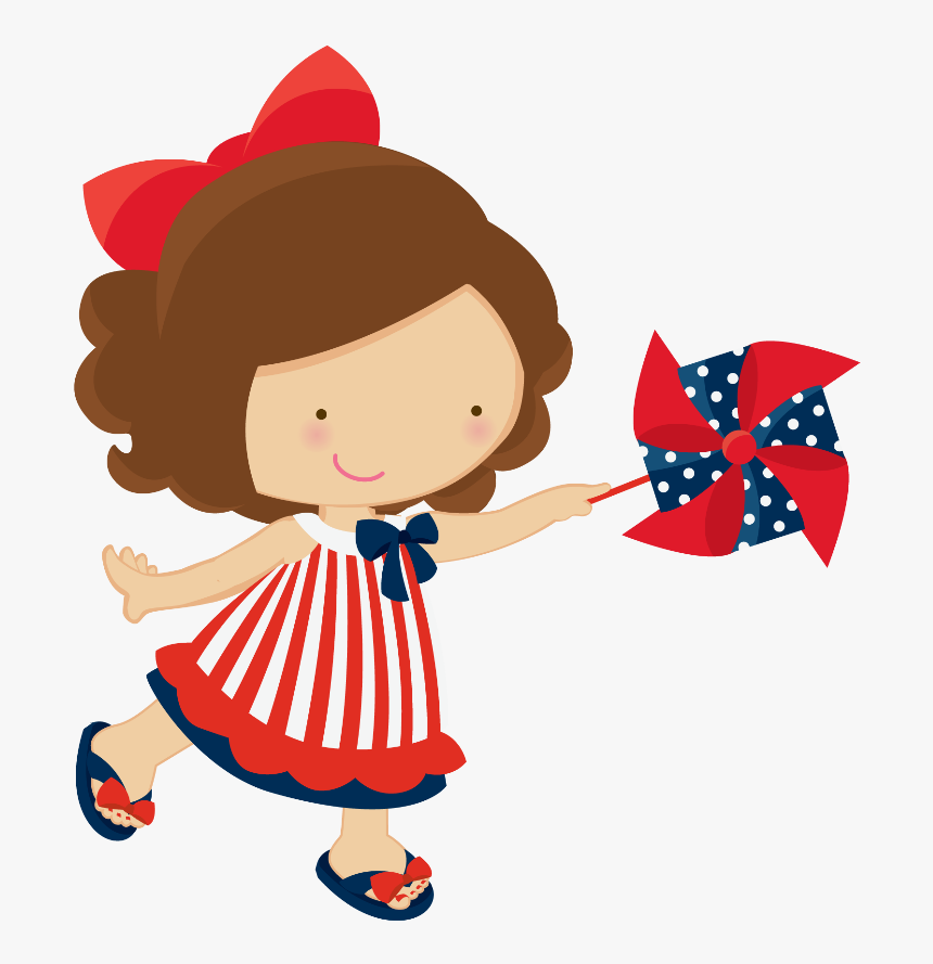 4th Of July Clipart Girl, HD Png Download, Free Download