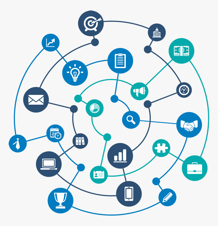 Business Software Integrations - Social Media Connection Vector, HD Png Download, Free Download