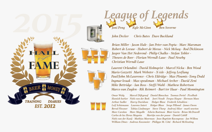 Hall Of Fame Beer Money League , Png Download - Paper, Transparent Png, Free Download
