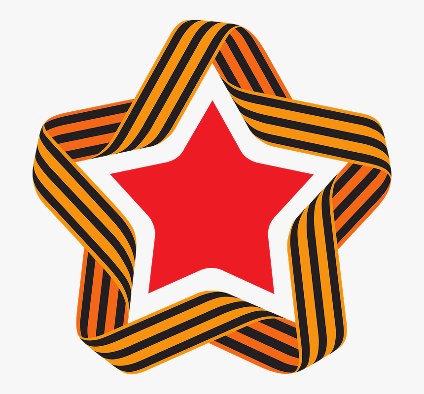 Fame Feed, Sign, Tape, Star, Ribbon Of Saint George - Звезда Из Георгиевской Ленты Пнг, HD Png Download, Free Download