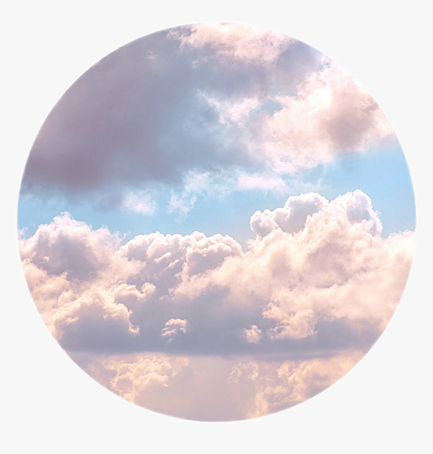 #wolken #icon #himmel #sky #tumblr #aestetic #circle - Aesthetic Plain Background Clouds, HD Png