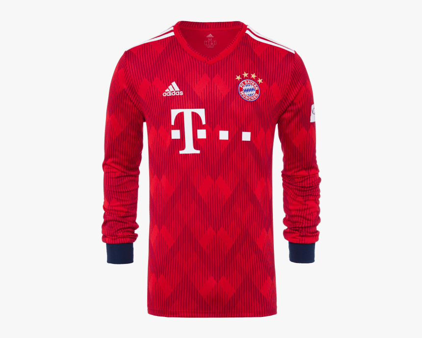 Fc Bayern Shirt Home Longsleeve 18/19, HD Png Download, Free Download