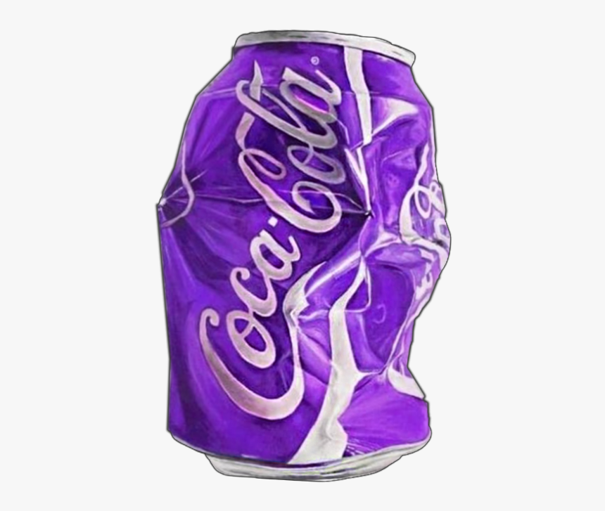 #purple #cokecan #crushed #popart - Coca Cola Can Crush, HD Png Download, Free Download