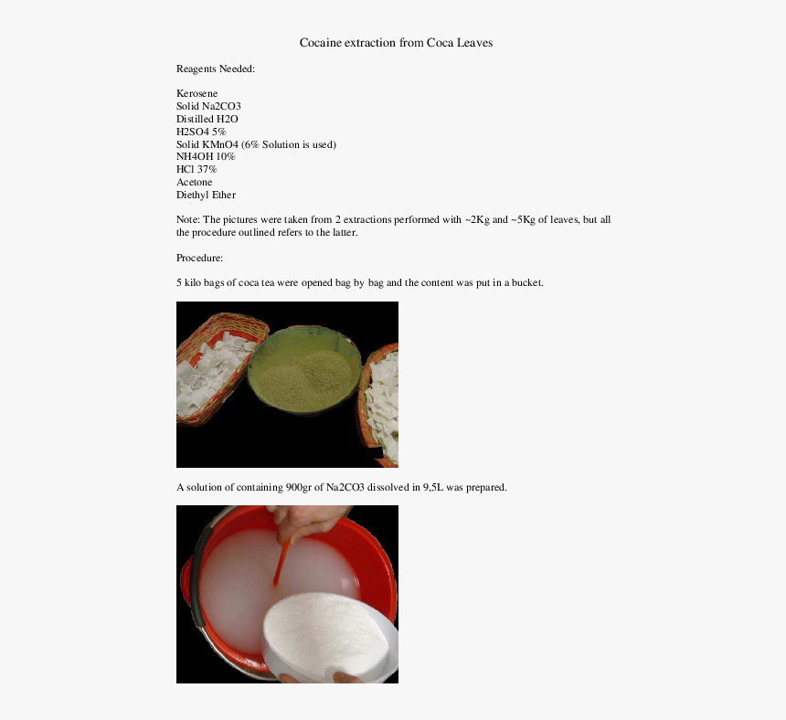 Cocaine Extraction, HD Png Download, Free Download
