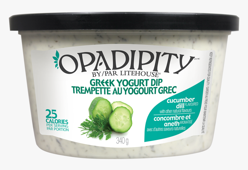 Litehouse Opadipity Cucumber Dill Flavoured Greek Yogurt - Cucumber Dill Greek Yogurt Dip, HD Png Download, Free Download