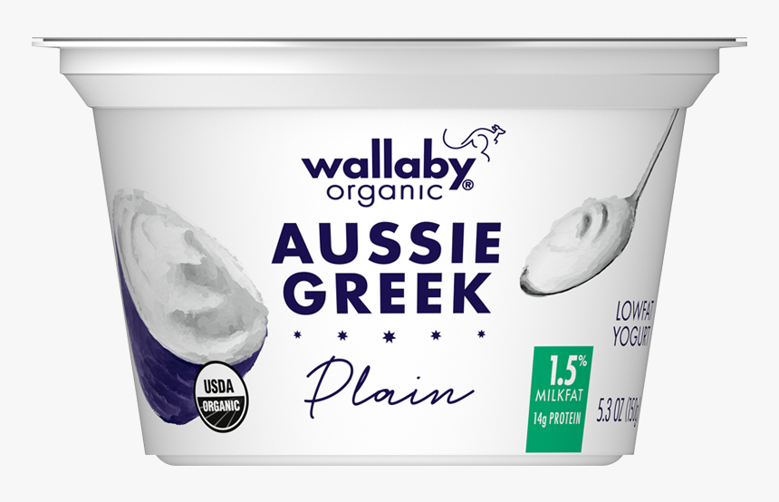 Wallaby Plain Organic Greek Low Fat Yogurt - Wallaby Yogurt, HD Png Download, Free Download