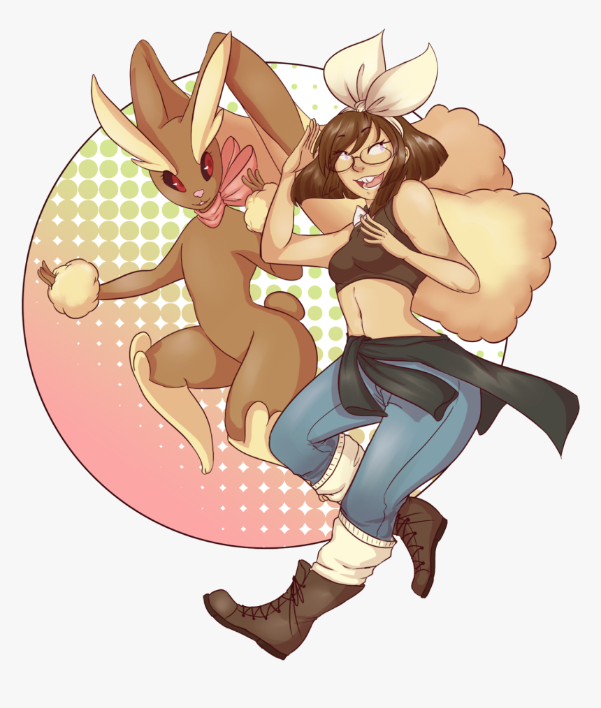 May Cartoon Mammal Human Hair Color Vertebrate Fictional - Pokemon Trainer With Lopunny, HD Png Download, Free Download