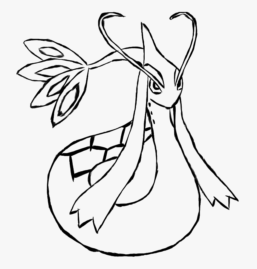 Lopunny Lineart By Adayin - Pokemon Milotic Coloring Pages, HD Png Download, Free Download