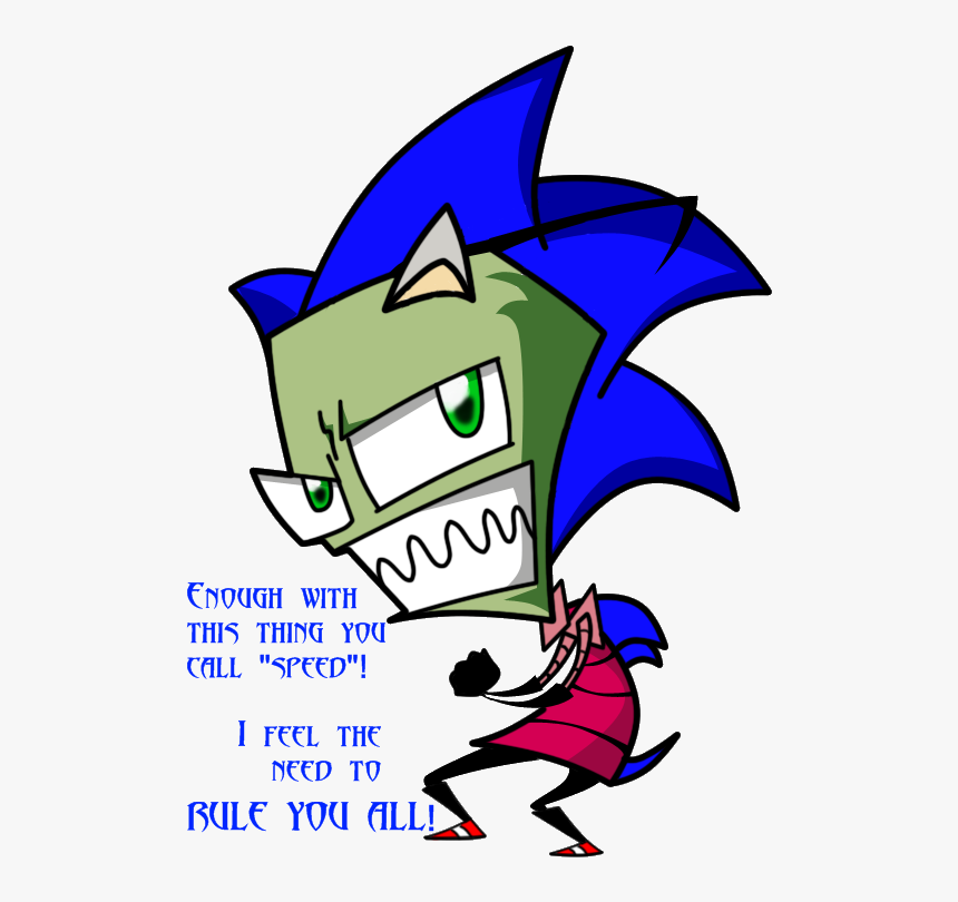 Sonic And Invader Zim - Invader Zim Without Disguise, HD Png Download, Free Download