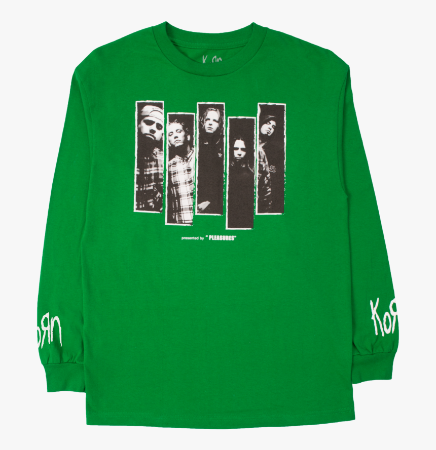 Korn Green Ls - Korn X Pleasures Hoodie, HD Png Download, Free Download