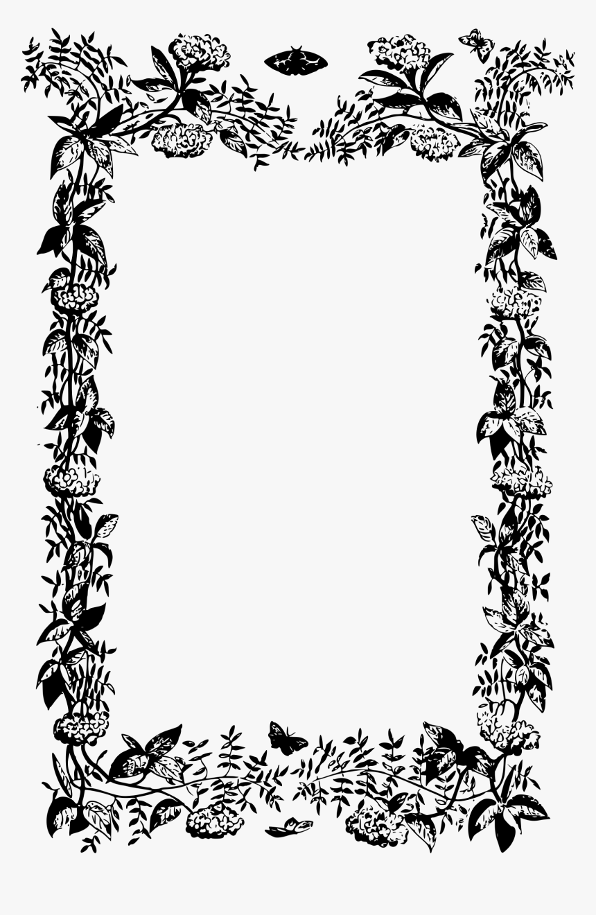 Floral Frame 15 Clip Arts - White Floral Frames Clipart, HD Png Download, Free Download