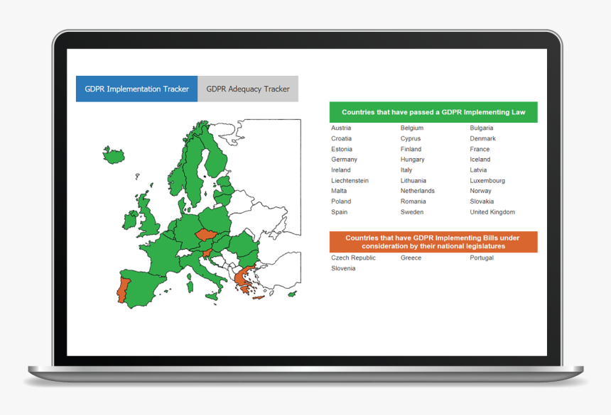 Track Countries With Gdpr Implementing Laws & Gdpr - Europe, HD Png Download, Free Download
