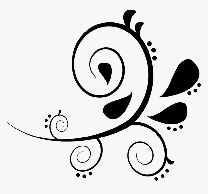 Thumb Image - Black And White Swirls Clipart, HD Png Download, Free Download