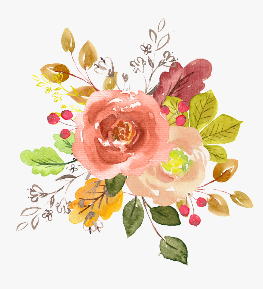 Vector Flowers Aesthetic - Bouquet Watercolor Flower Png Transparent, Png Download, Free Download