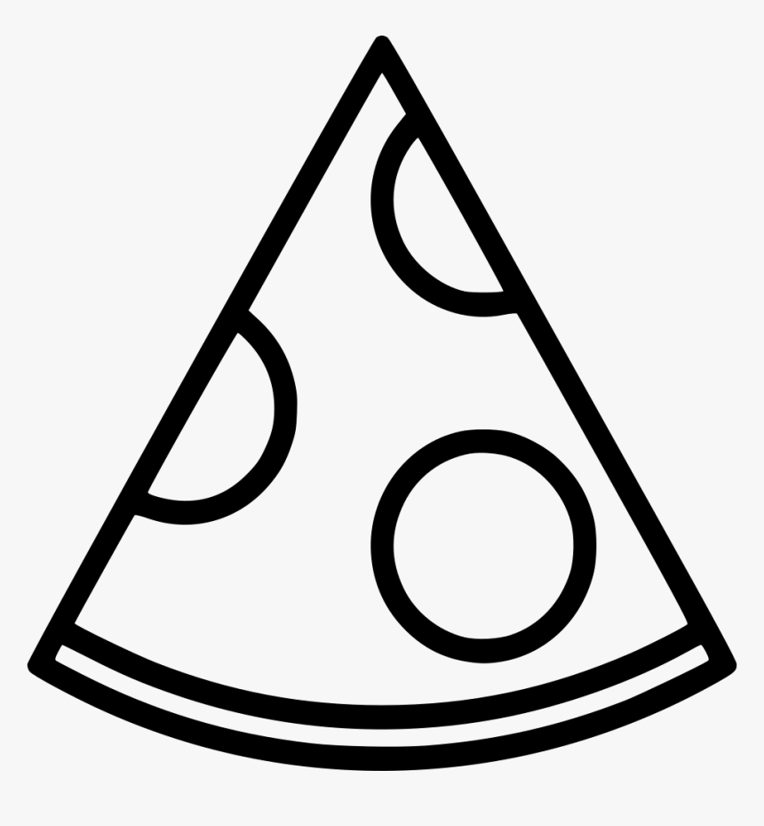 Pizza Slice Comments - Triangle Shape Pizza Drawing, HD Png Download, Free Download