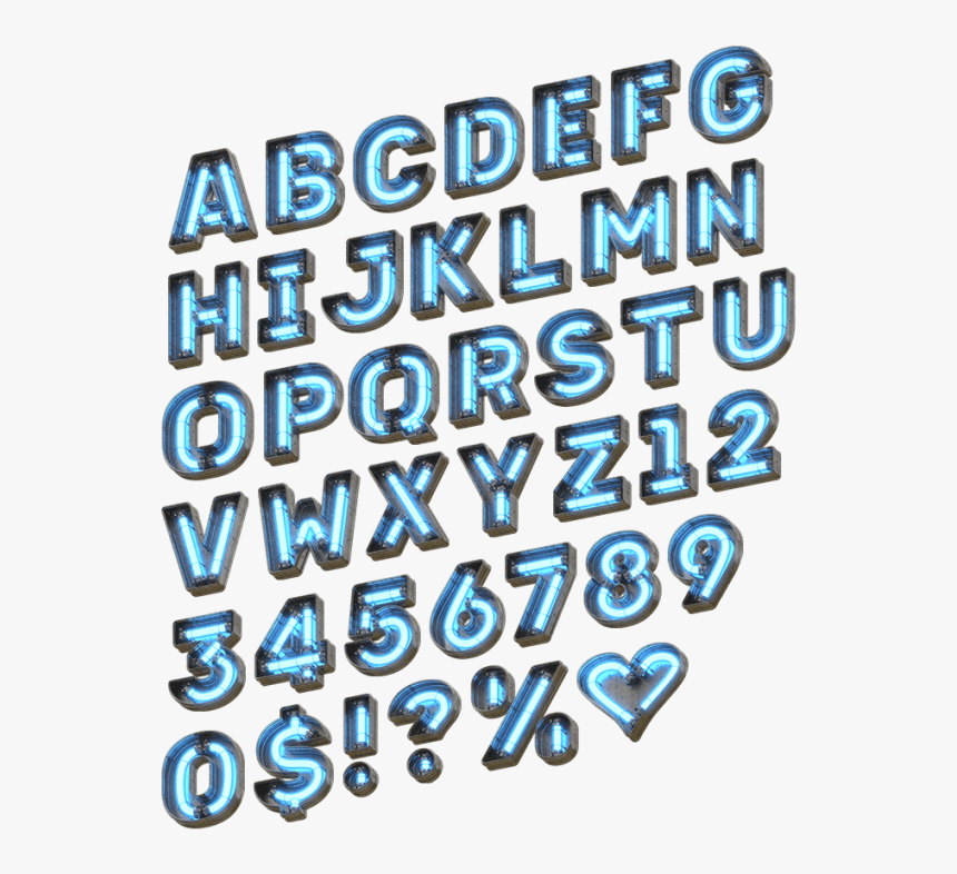 Blue Light Font, HD Png Download, Free Download