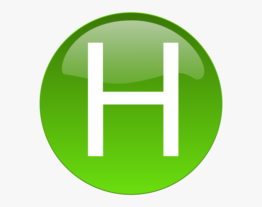 H In A Green Circle, HD Png Download, Free Download