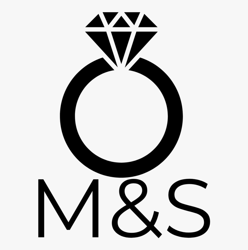 M S Logo Engagement Ring Silhouette Hd Png Download Kindpng