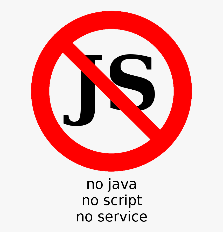 Js No Java No Script No Service Transparent - No Trucks Beyond This Point Sign, HD Png Download, Free Download