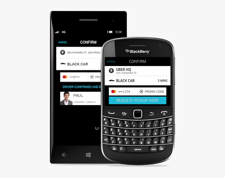 Windows Phone And Blackberry Uber Apps, HD Png Download, Free Download