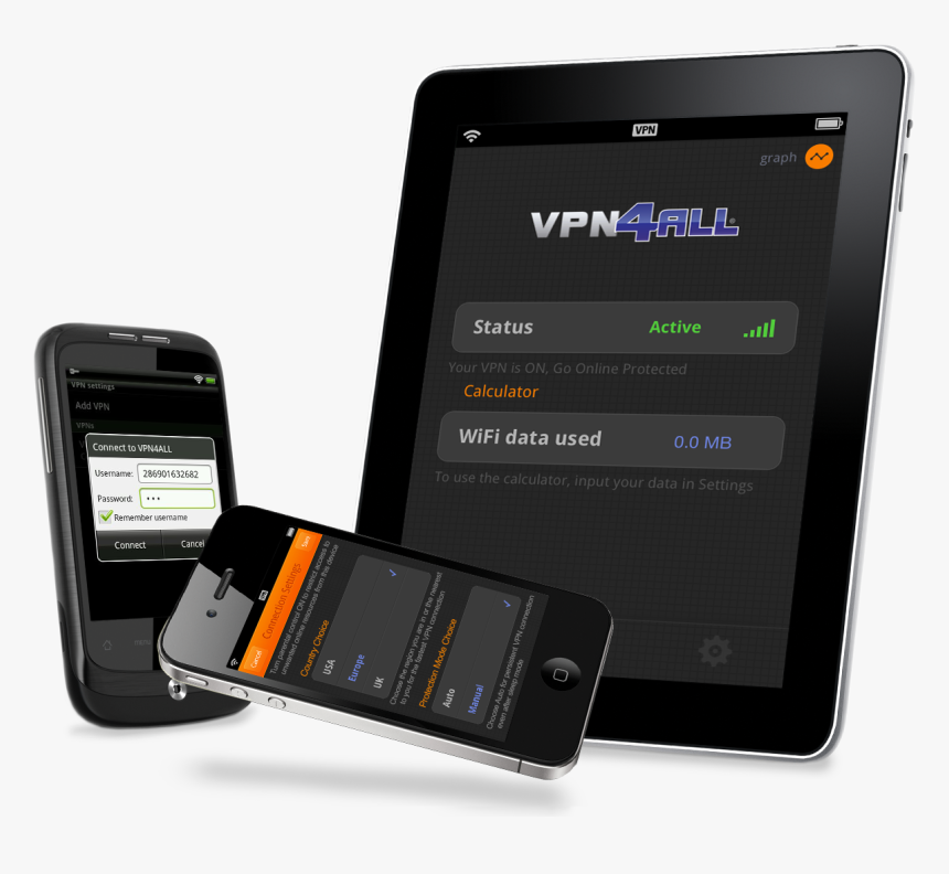Vpn4all Vpn Software - Blackberry Vpn For Android, HD Png Download, Free Download