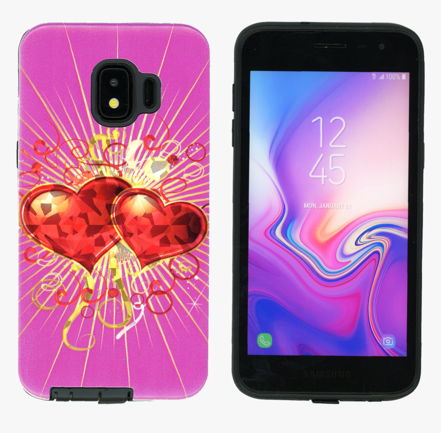 Samsung Galaxy J2 Core/j2 Pure Mm Fancy Design Heart, HD Png Download, Free Download