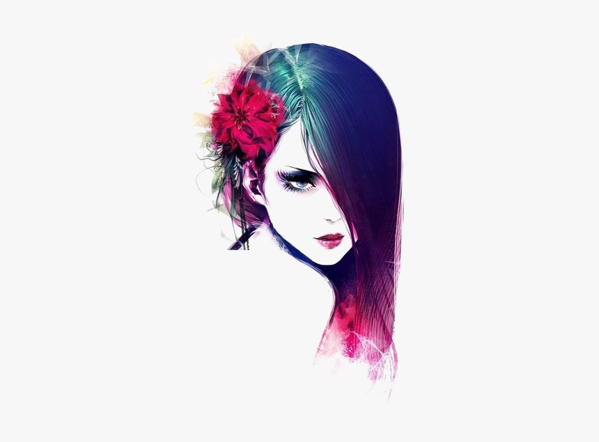#girl #hair #aesthetic #colorful #mean #png #effects - Png Effects Girl, Transparent Png, Free Download