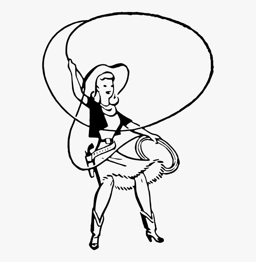 Retro Cowgirl Clipart, HD Png Download, Free Download