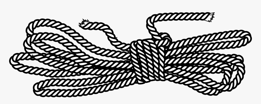 Rope Lasso Computer Icons Seamanship Download Cc0 - Rope Clipart Black And White, HD Png Download, Free Download