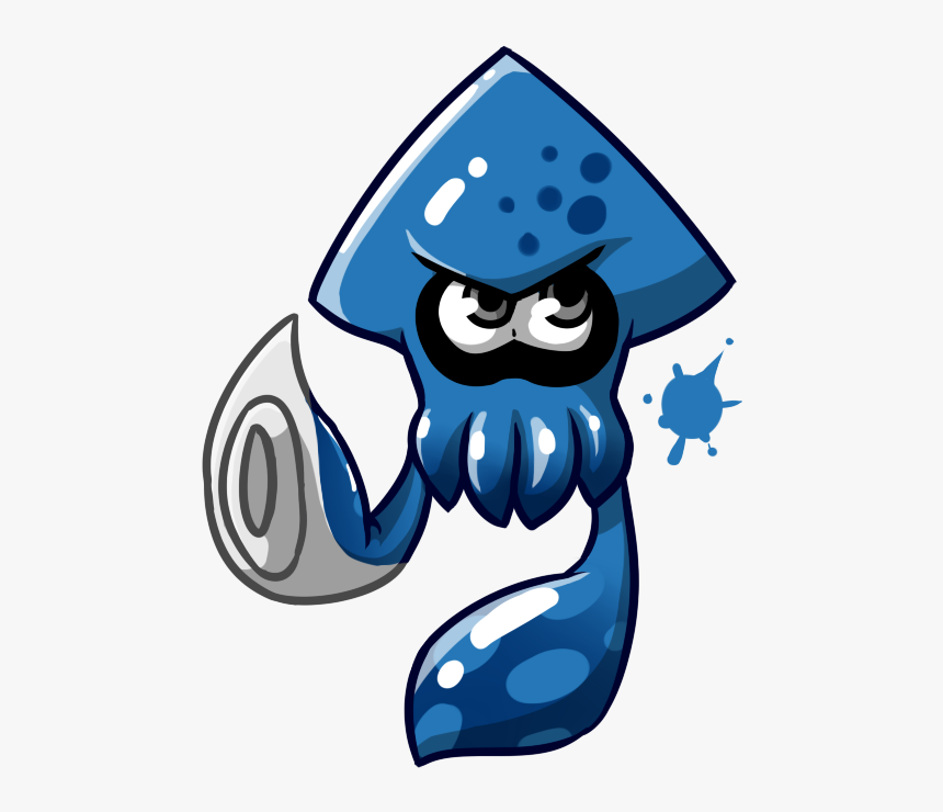Splatoon Blue Squid - Draw A Splatoon 2, HD Png Download, Free Download