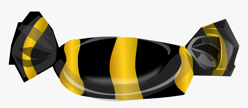 Wrapped Candy Remix Clip Arts - Wrapped Candy That Is Yellow And Black, HD Png Download, Free Download