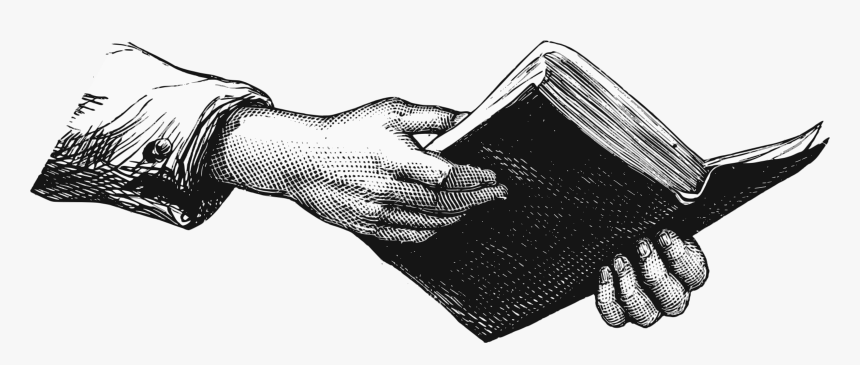 Book Hands Clip Arts - Hands Holding A Book, HD Png Download, Free Download