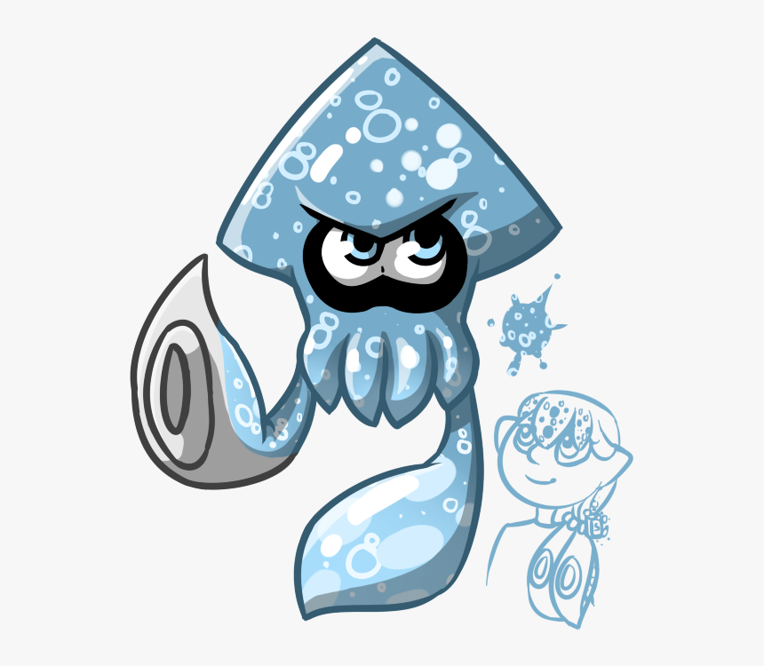 Splatoon Bubbles Squid - Splatoon Light Blue Squid, HD Png Download, Free Download