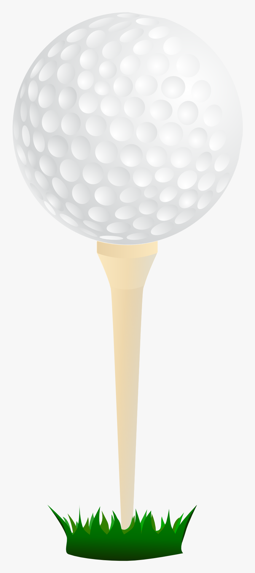 Golf - Ball - On - Tee - Clip - Art - Golf Ball And Tee Clipart Transparent, HD Png Download, Free Download
