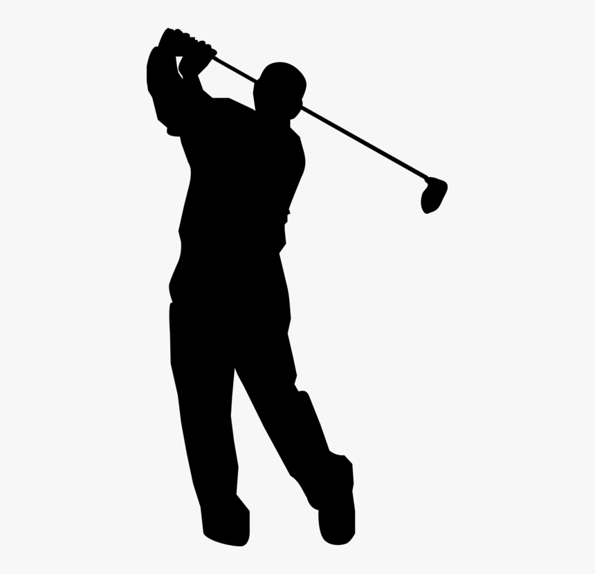 Golfer Clipart Black And White, HD Png Download, Free Download