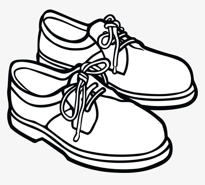 Free Clipart Of A Pair Of Mens Shoes - Shoes Clip Art Black And White, HD Png Download, Free Download