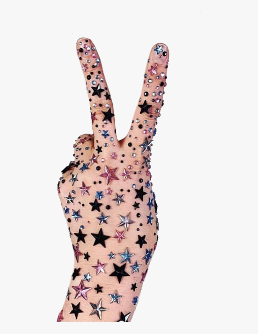 #hand #hands #png #peace #stars #aesthetic #pngs #freetoedit - Paw, Transparent Png, Free Download