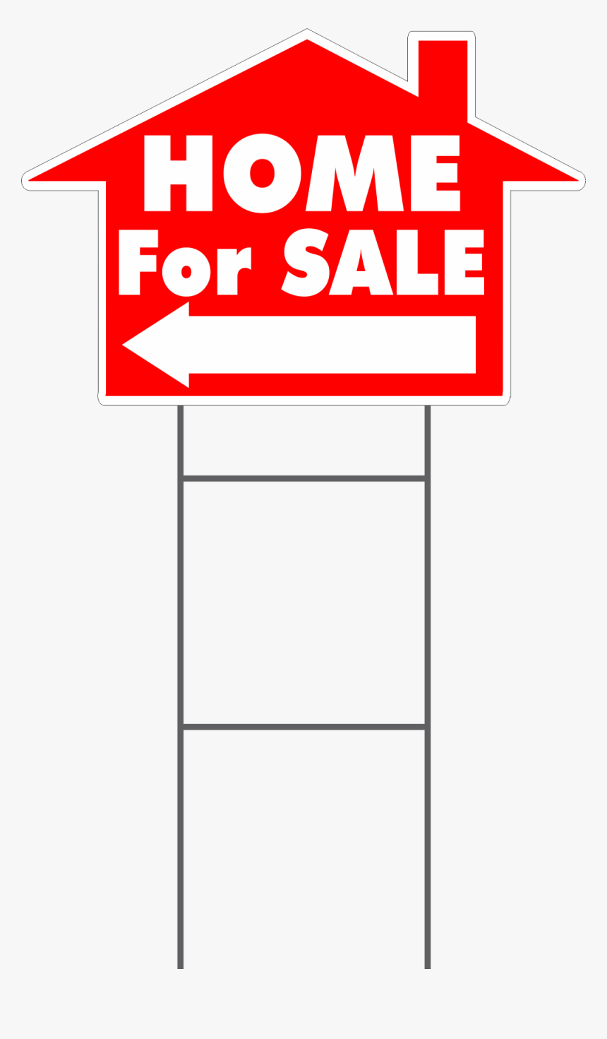 Home For Sale House Shaped Yard Sign Clipart , Png - Safety Banner, Transparent Png, Free Download