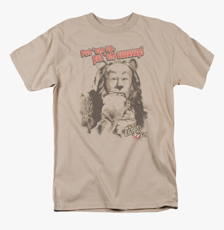Put "em Up Cowardly Lion Wizard Of Oz T-shirt, HD Png Download, Free Download