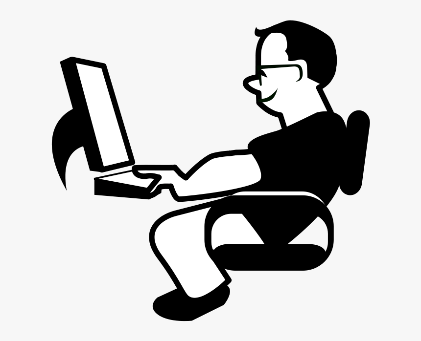People Using Computer Drawing, HD Png Download, Free Download