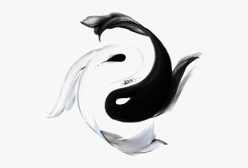 Koi And Tattoo Fish Yin Bagua Creative Clipart, HD Png Download, Free Download