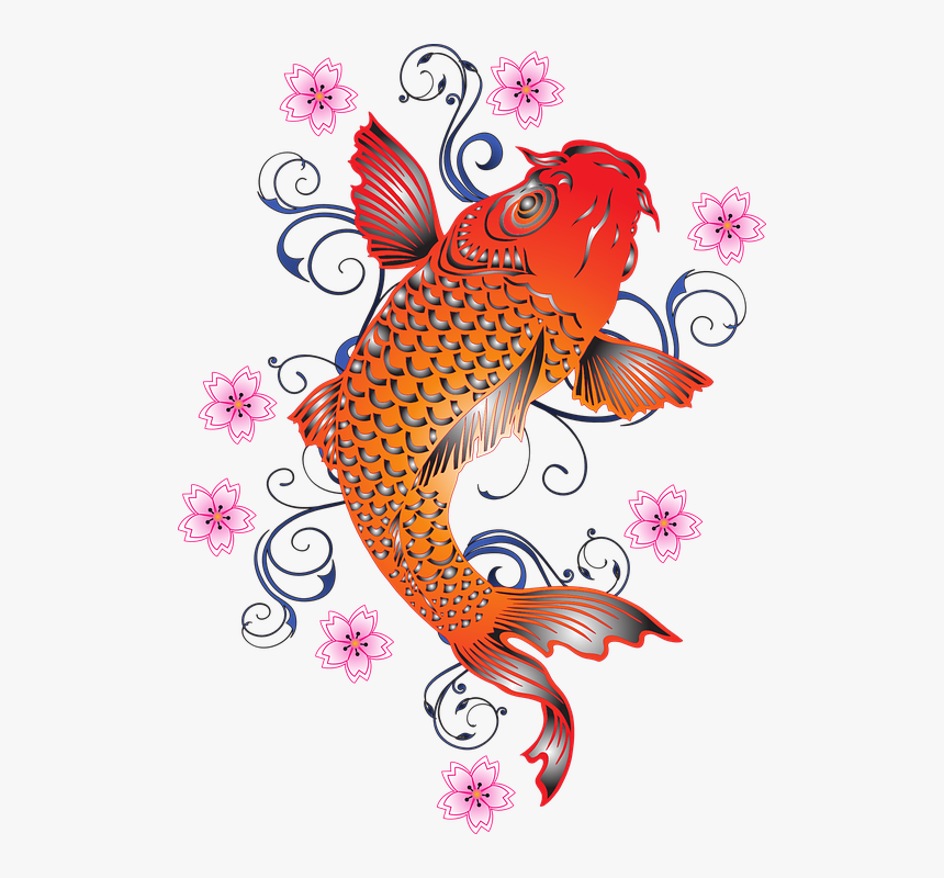 Koi Fish Tattoo Png, Transparent Png, Free Download