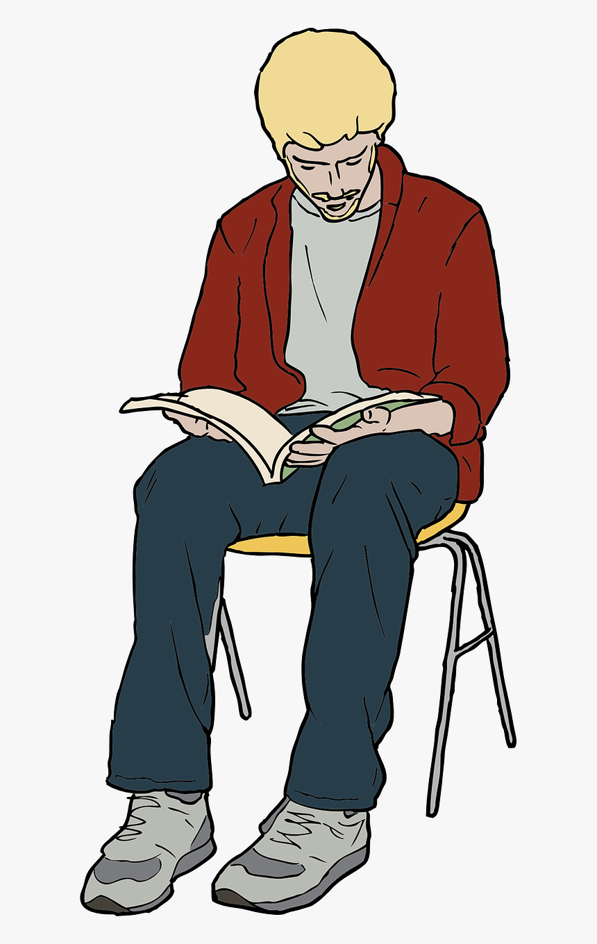 Man Reading Book Free Picture, HD Png Download, Free Download