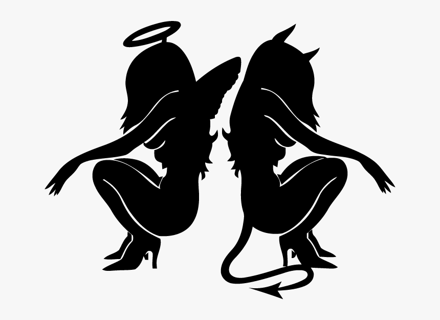 Tattoo Devil Gemini Angel Demon, HD Png Download, Free Download