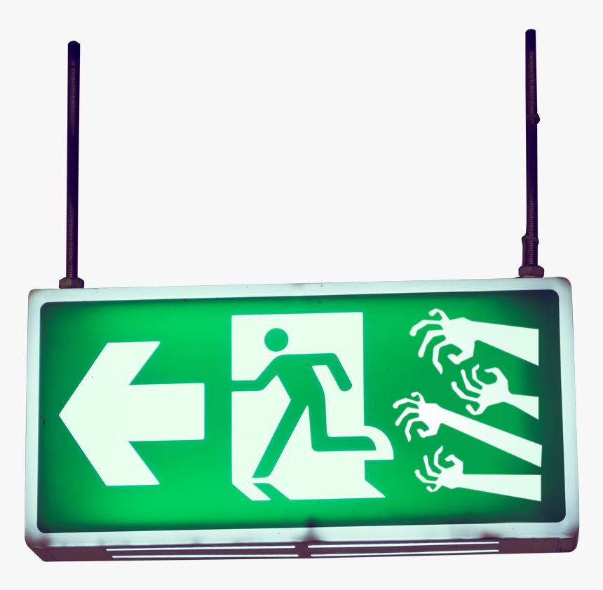 Exit Sign Escape Rooms Escape Asylum, HD Png Download, Free Download