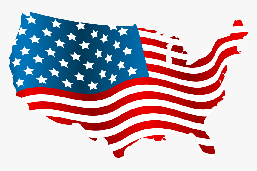 Flag Of The United States Map Clip Art, HD Png Download, Free Download