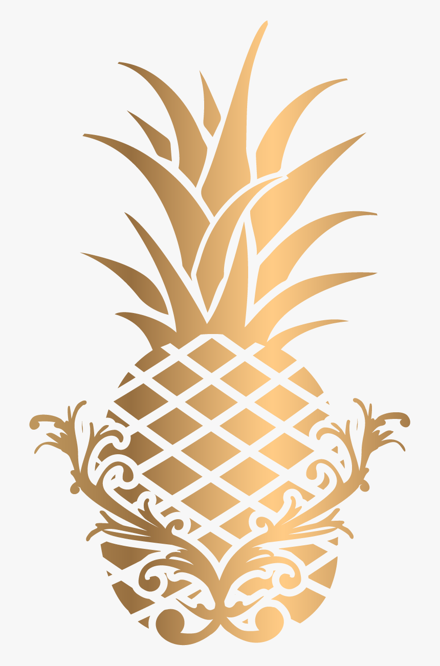 Transparent Gold Pineapple Clip , Png Download, Png Download, Free Download