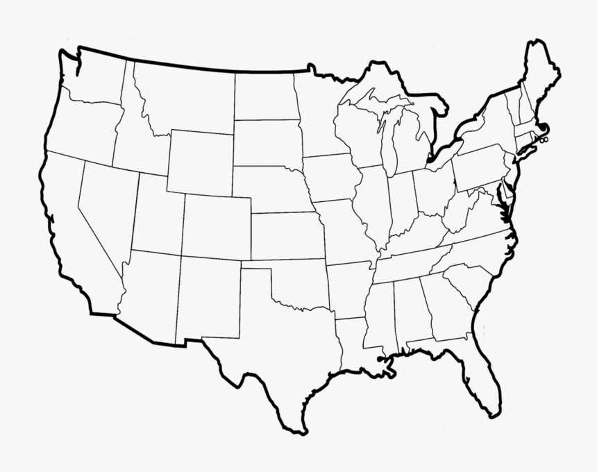 Transparent Usa Map Outline Png, Png Download, Free Download